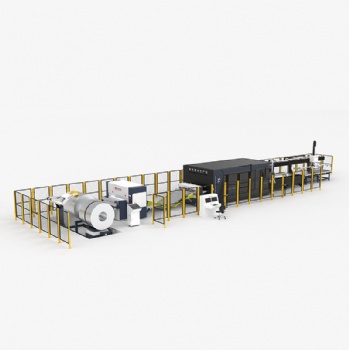 Flattening, feeding, cutting, blanking, fully automatic production line